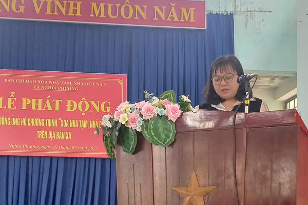 Lễ phát động ủng hộ chương trình xóa nhà tạm, nhà dột nát trên địa bàn xã Nghĩa Phương